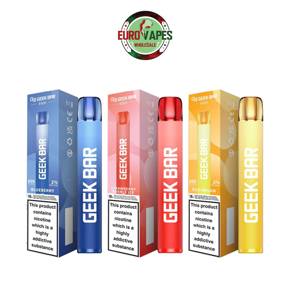 Geek Bar 600 Puffs Disposable Vape (Pack of 10) Euro Vapes Geek Bar 600 Puffs Disposable Vape (Pack of 10) Euro Vapes
