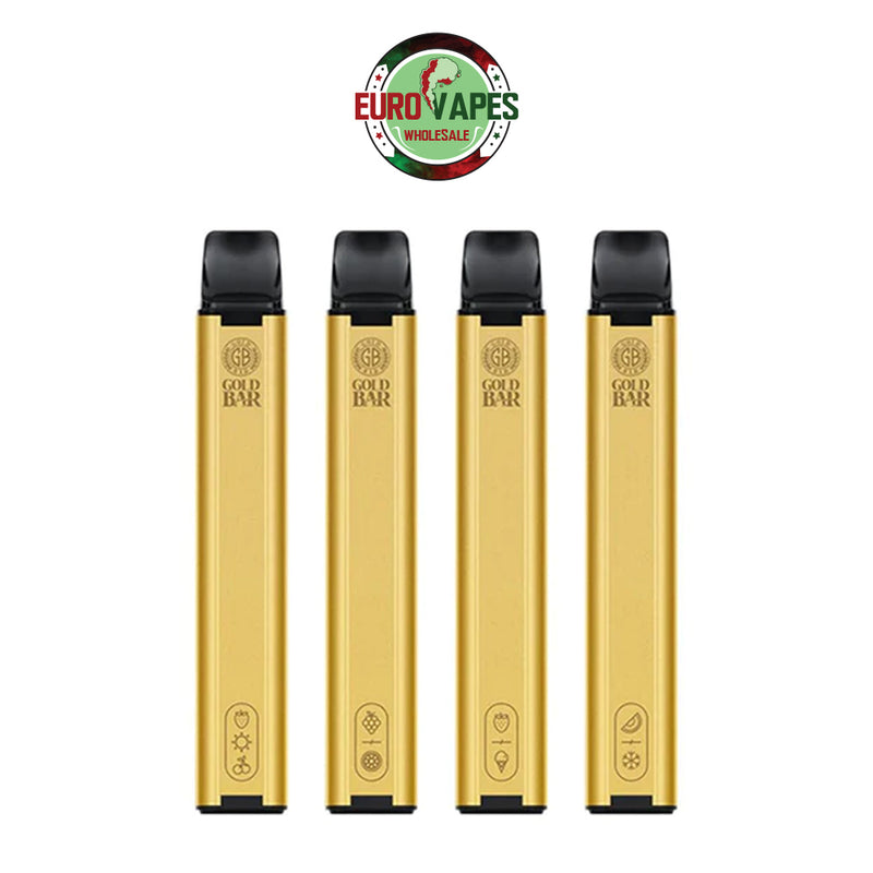 Gold Bar 600 Disposable Vape Puff Pod (Pack of 10) – Euro Vapes