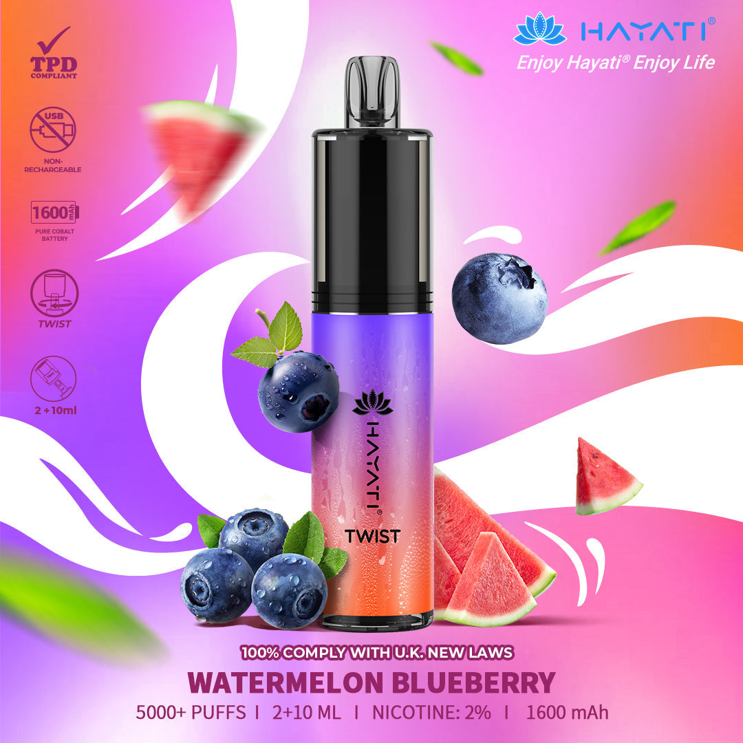 Hayati Twist 5000 Puffs Disposable Vape Pod Kit (Box of 10)