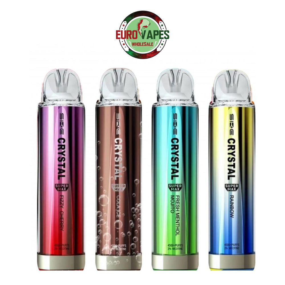 Ske Crystal Super Max 4500 Disposable Vape Pod Pack of 10 Euro Vapes Ske Crystal Super Max 4500 Disposable Vape Pod Pack of 10 Euro Vapes