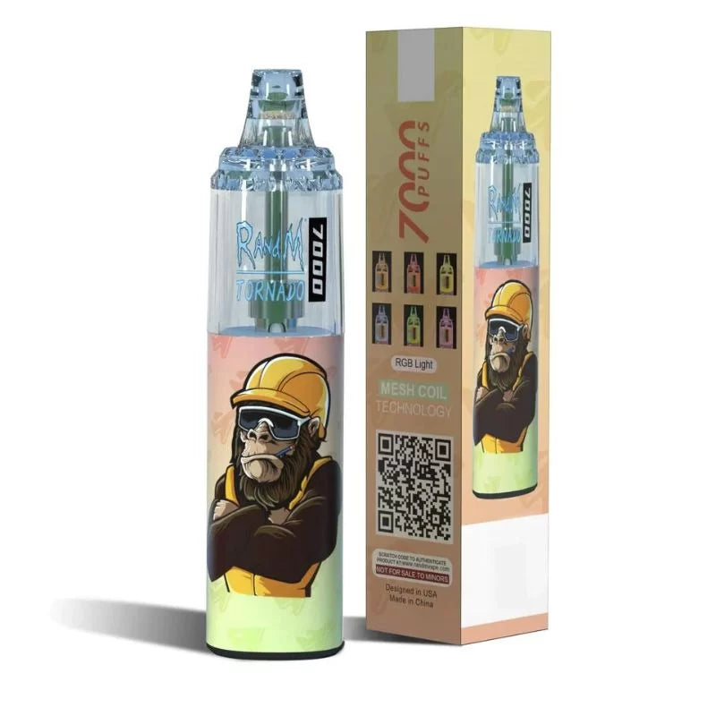 RAndM Tornado 7000 Puffs Disposable Vape - 0% Nicotine (Pack of 10) Euro Vapes RAndM Tornado 7000 Puffs Disposable Vape - 0% Nicotine (Pack of 10) Euro Vapes