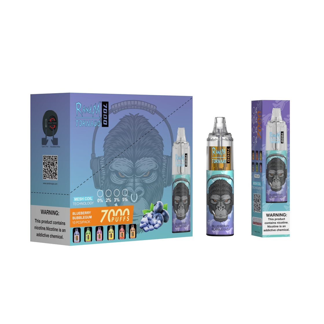 RAndM Tornado 7000 Puffs Disposable Vape (Pack of 10) Euro Vapes RAndM Tornado 7000 Puffs Disposable Vape (Pack of 10) Euro Vapes