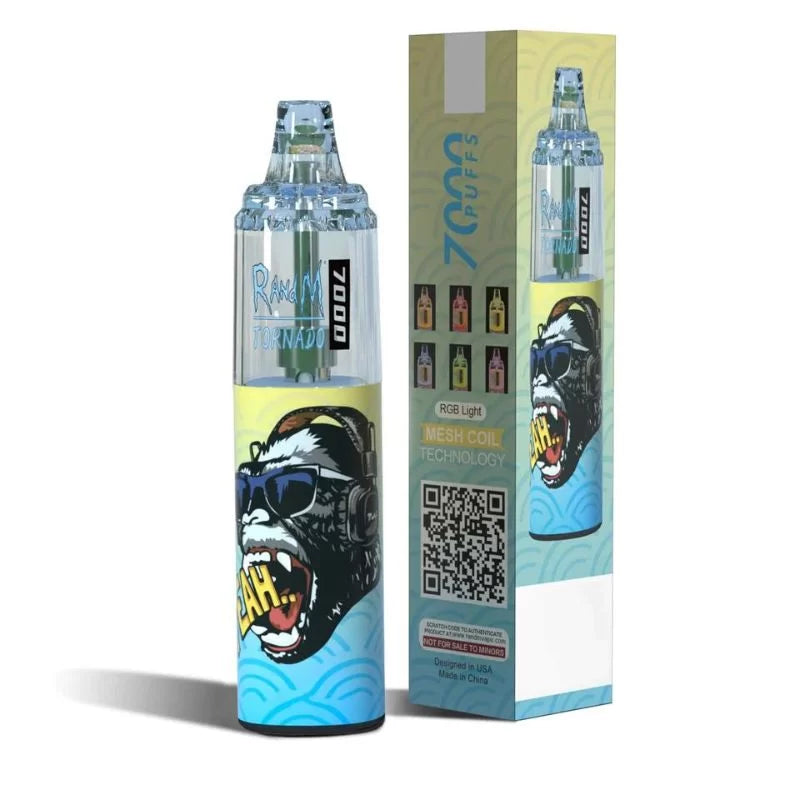 RAndM Tornado 7000 Puffs Disposable Vape - 0% Nicotine (Pack of 10) Euro Vapes RAndM Tornado 7000 Puffs Disposable Vape - 0% Nicotine (Pack of 10) Euro Vapes