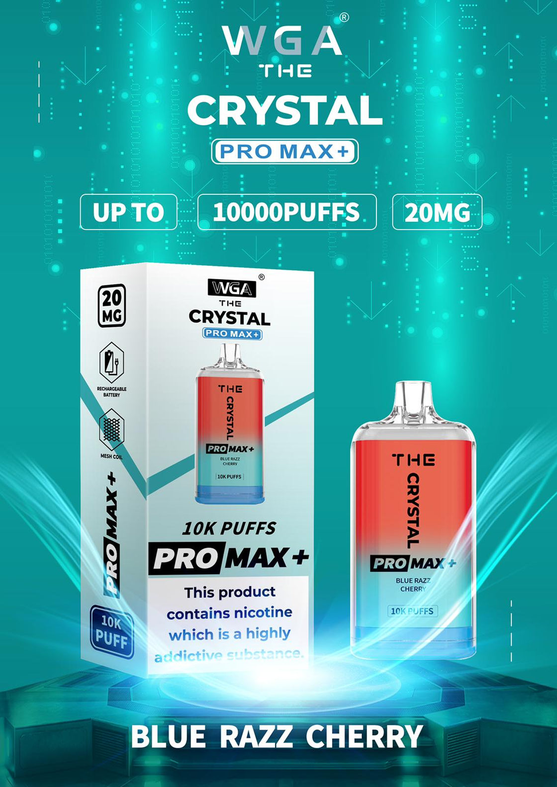 The Crystal Pro Max + 10000 Disposable Vape (Pack of 10) Euro Vapes The Crystal Pro Max + 10000 Disposable Vape (Pack of 10) Euro Vapes