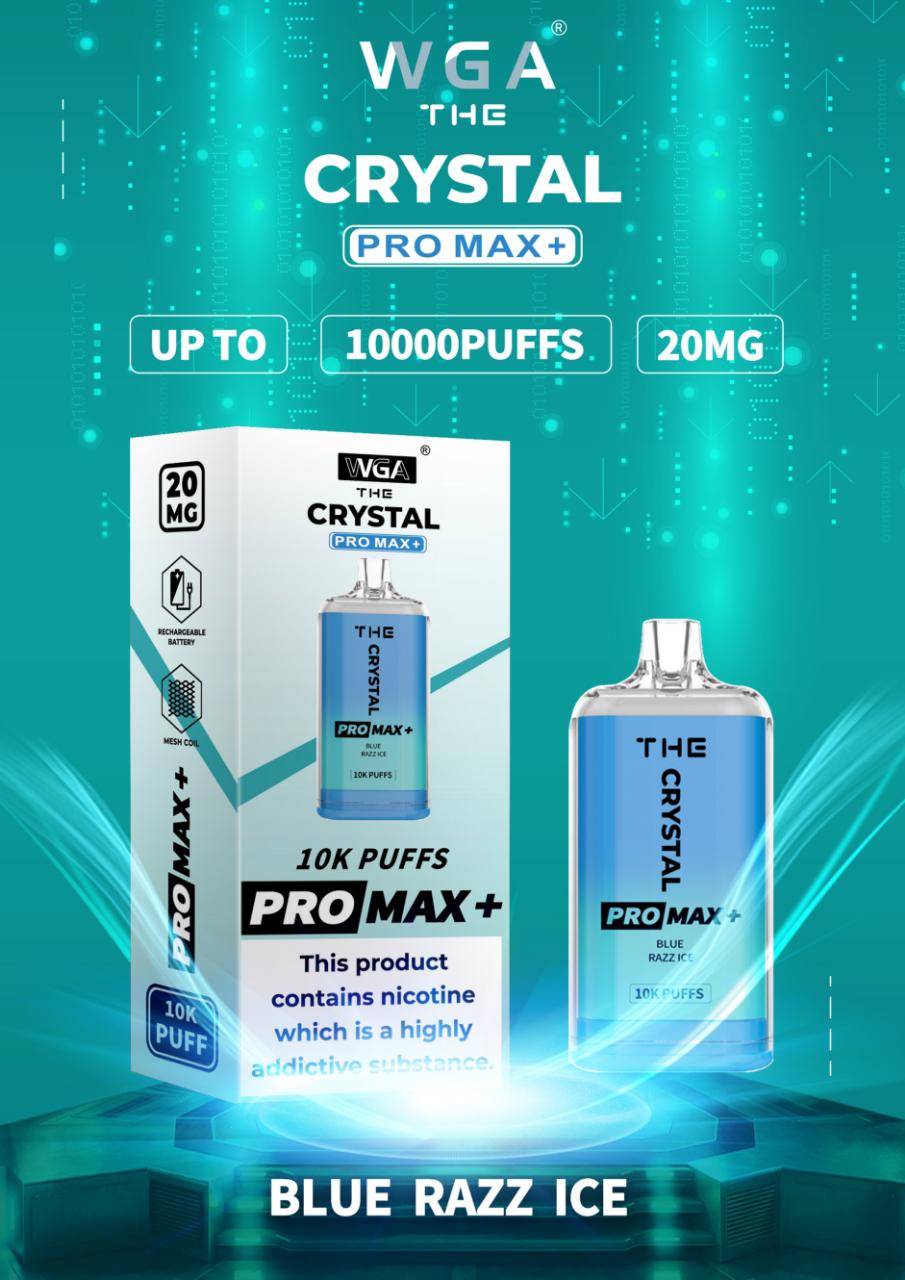 The Crystal Pro Max + 10000 Disposable Vape (Pack of 10) Euro Vapes The Crystal Pro Max + 10000 Disposable Vape (Pack of 10) Euro Vapes