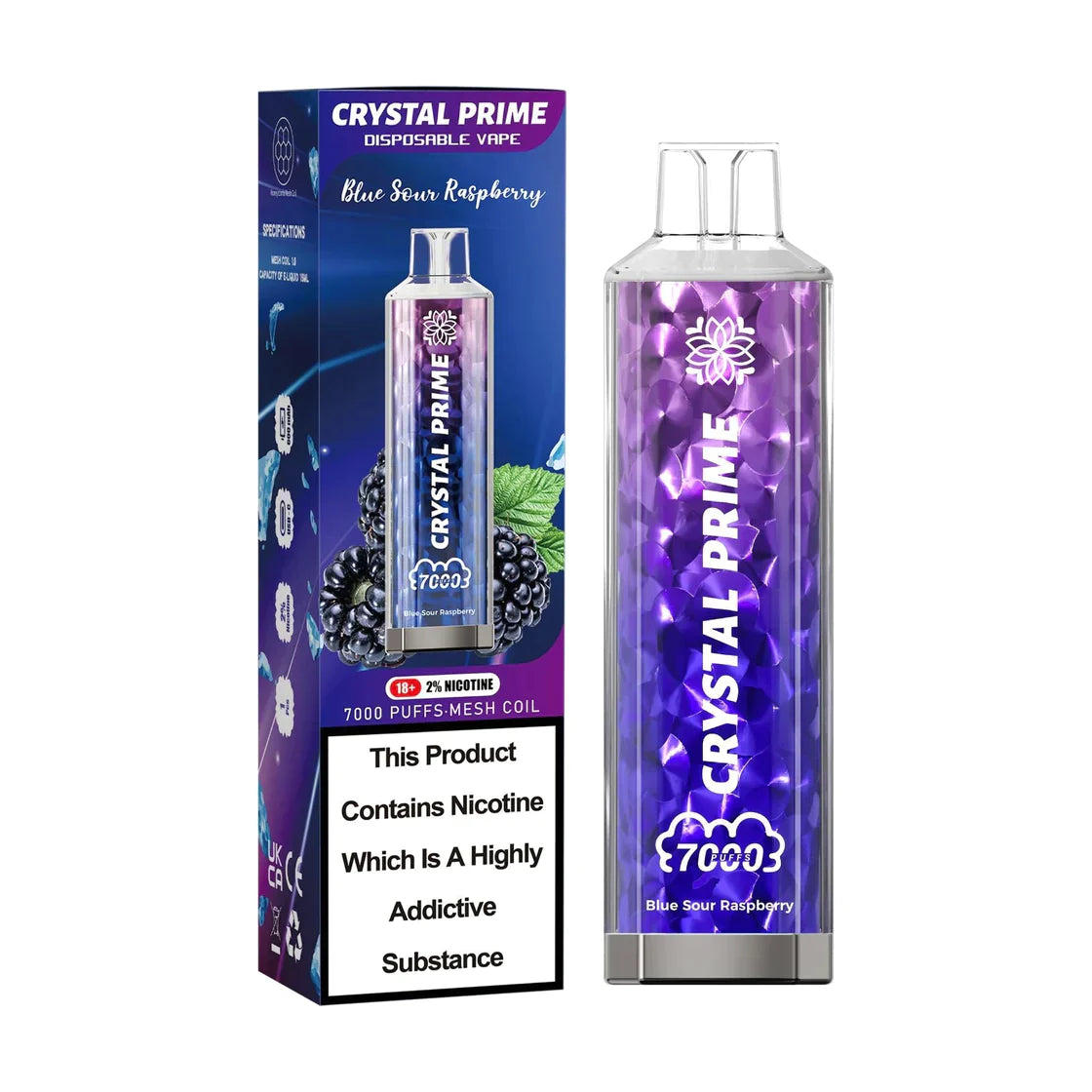 Crystal Prime 7000 Disposable Vape Puff Pod Device (Pack of 10) Euro Vapes Crystal Prime 7000 Disposable Vape Puff Pod Device (Pack of 10) Euro Vapes