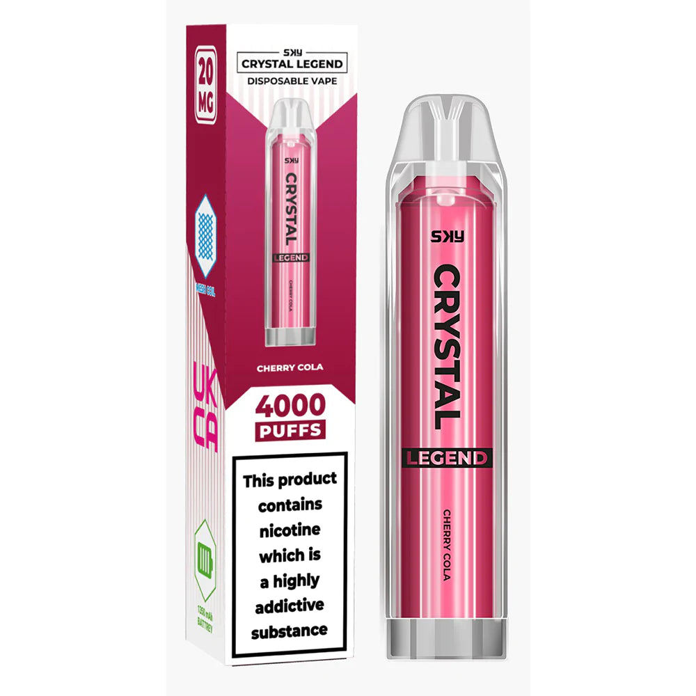legend disposable vape Crystal Legend 4000 Puffs Disposable Vape (Pack of 10) – Euro Vapes