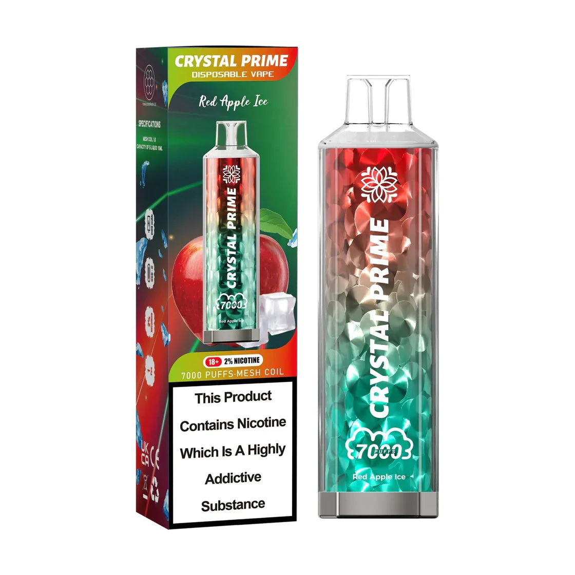 Crystal Prime 7000 Disposable Vape Puff Pod Device (Pack of 10) Euro Vapes Crystal Prime 7000 Disposable Vape Puff Pod Device (Pack of 10) Euro Vapes