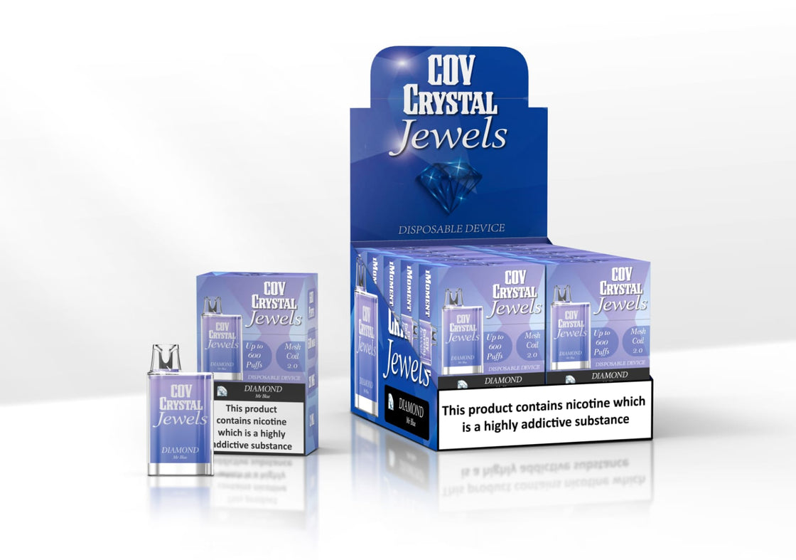 COV Crystal Jewels 600 Puff Disposable Vape Pod - 20mg Pack of 10 Euro Vapes COV Crystal Jewels 600 Puff Disposable Vape Pod - 20mg Pack of 10 Euro Vapes