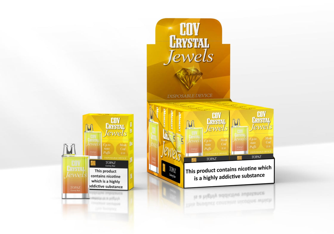 COV Crystal Jewels 600 Puff Disposable Vape Pod - 20mg Pack of 10 Euro Vapes COV Crystal Jewels 600 Puff Disposable Vape Pod - 20mg Pack of 10 Euro Vapes