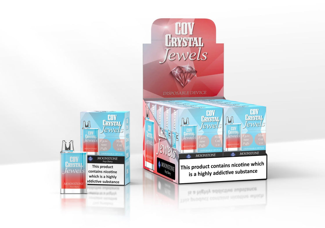 COV Crystal Jewels 600 Puff Disposable Vape Pod - 20mg Pack of 10 Euro Vapes COV Crystal Jewels 600 Puff Disposable Vape Pod - 20mg Pack of 10 Euro Vapes