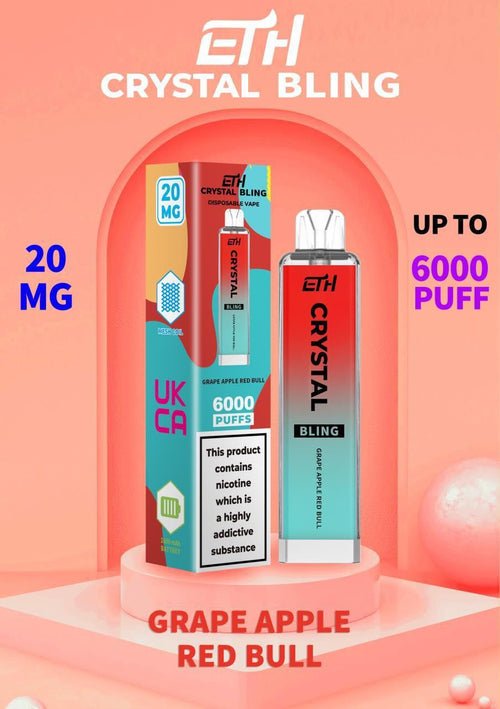 Crystal Bling 6000 | Pro Max Disposable Vape Puff Pod - Box of 10 Euro Vapes Crystal Bling 6000 | Pro Max Disposable Vape Puff Pod - Box of 10 Euro Vapes