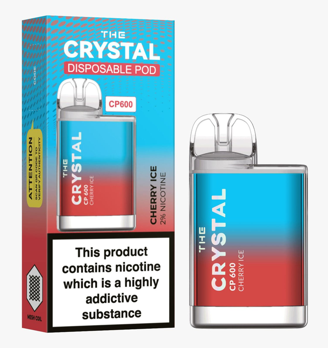 The Crystal CP600 Disposable Vape 600 Puff Bar Box Of 10 Euro Vapes The Crystal CP600 Disposable Vape 600 Puff Bar Box Of 10 Euro Vapes