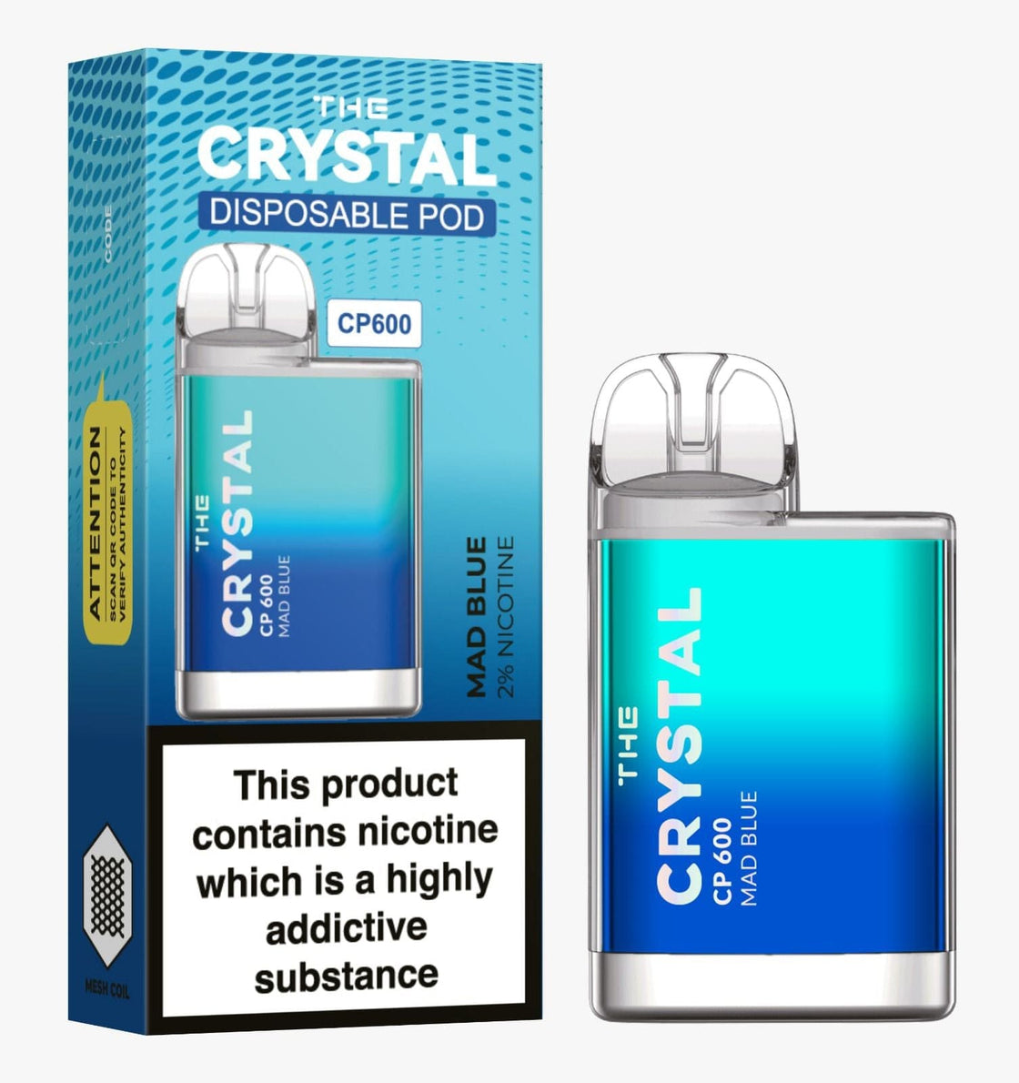 The Crystal CP600 Disposable Vape 600 Puff Bar Box Of 10 Euro Vapes The Crystal CP600 Disposable Vape 600 Puff Bar Box Of 10 Euro Vapes